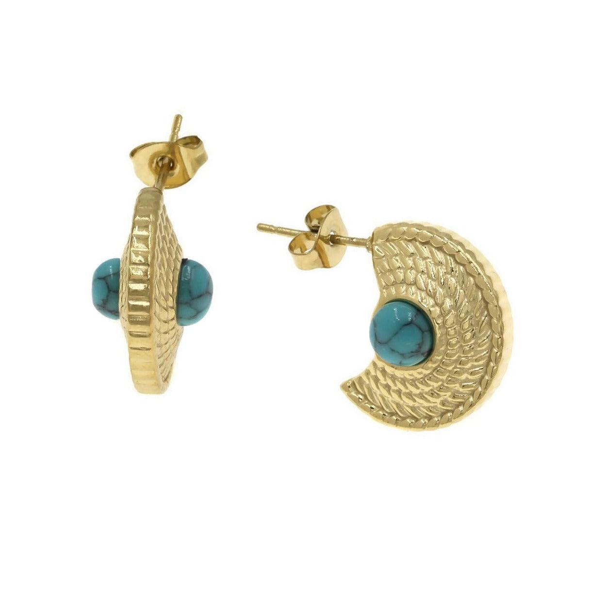 Cleopatra ατσάλινα σκουλαρίκια - Lilah jewellery boutique