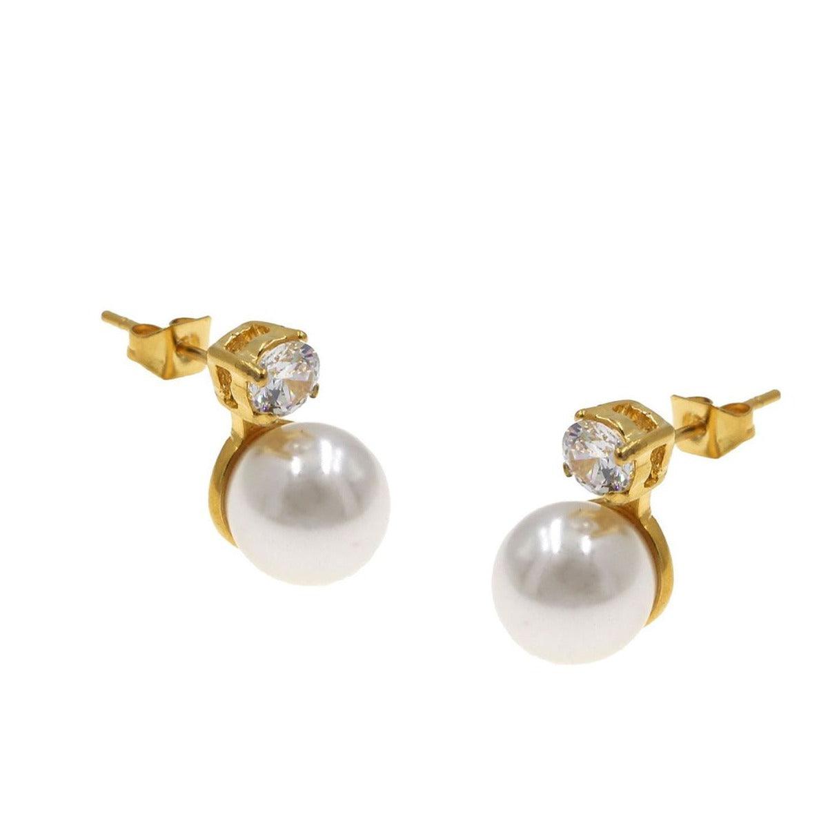 Afrodite ατσάλινα σκουλαρίκια - Lilah jewellery boutique