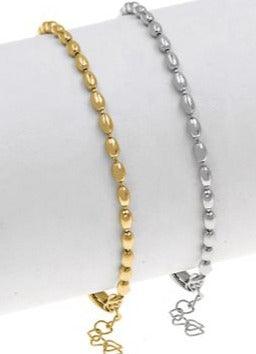 Rice Ατσάλινο βραχιόλι με μπιλάκια - Lilah jewellery boutique