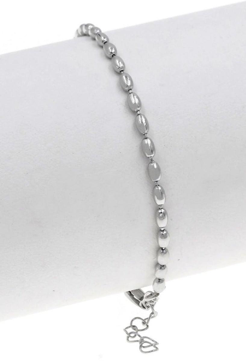 Rice Ατσάλινο βραχιόλι με μπιλάκια - Lilah jewellery boutique