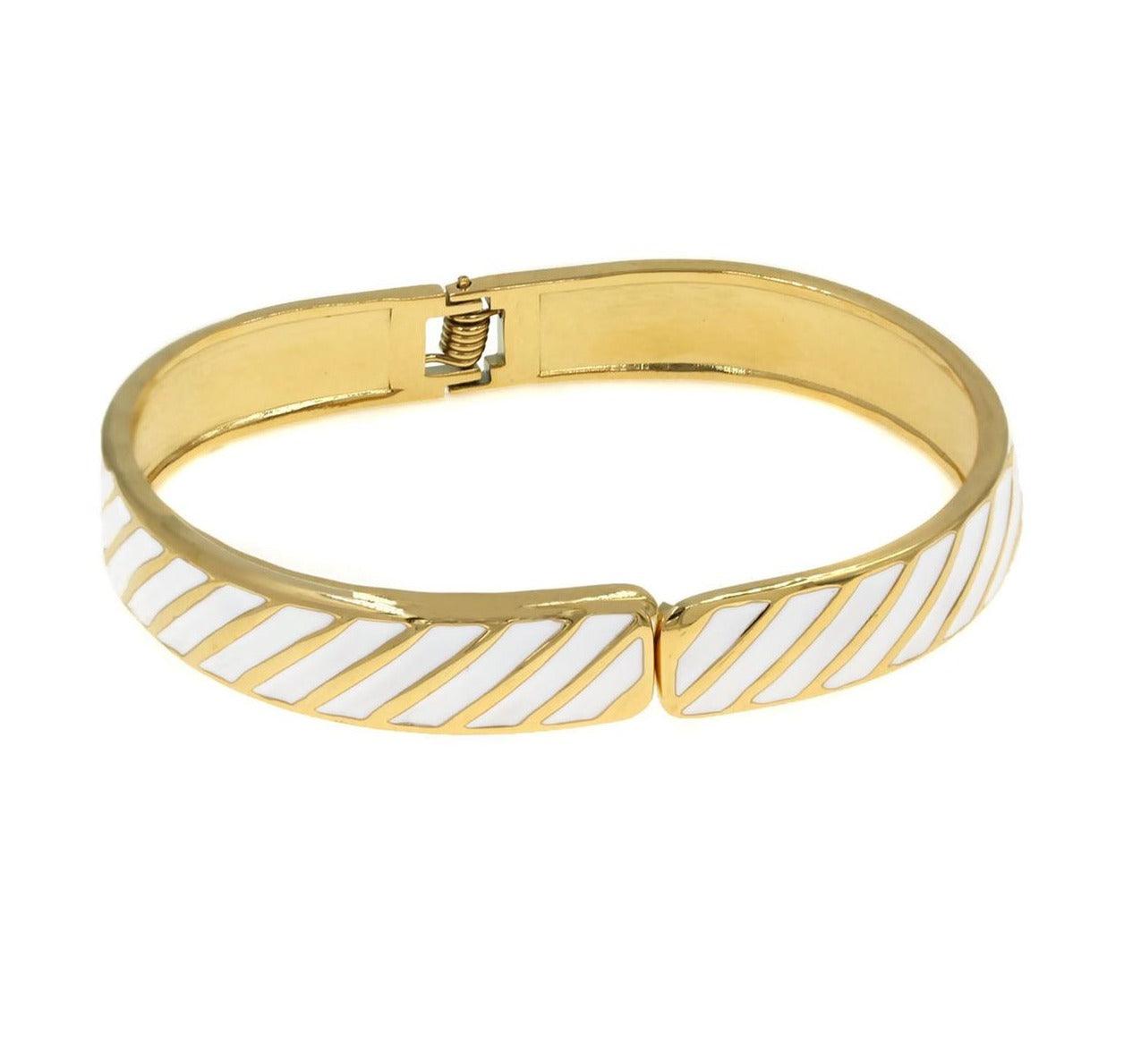 Inlay χρυσό βραχιόλι με σμάλτο - Lilah jewellery boutique