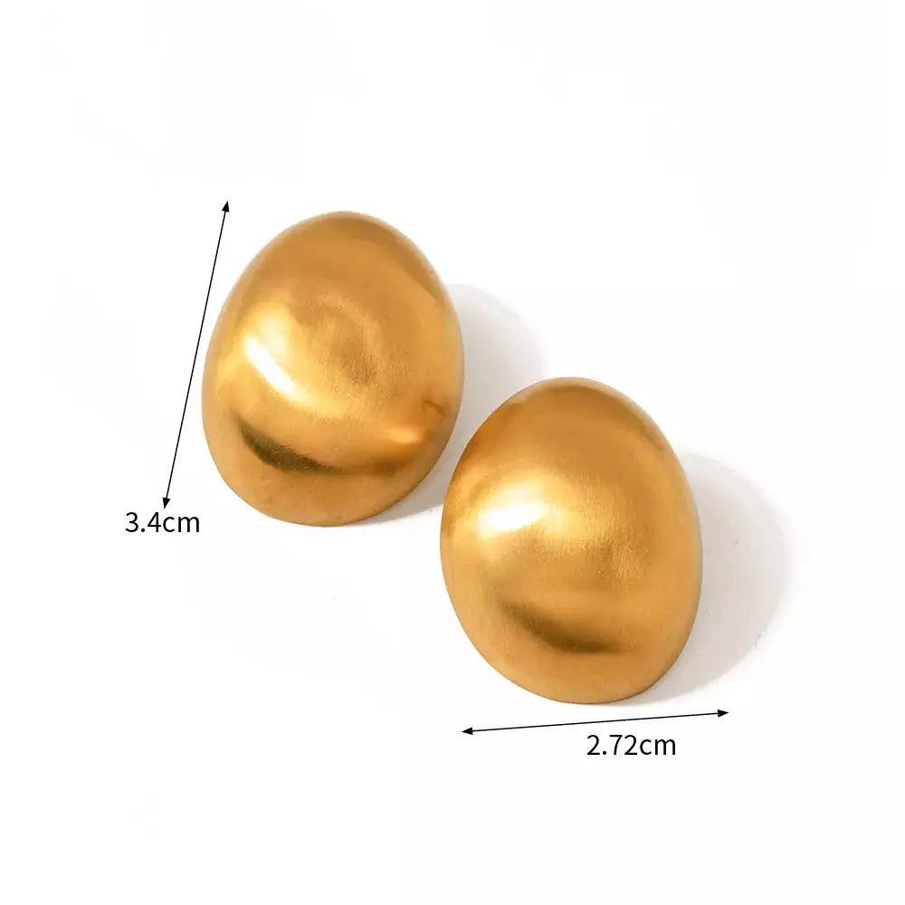 Anna Ατσάλινα σκουλαρίκια - Lilah jewellery boutique 