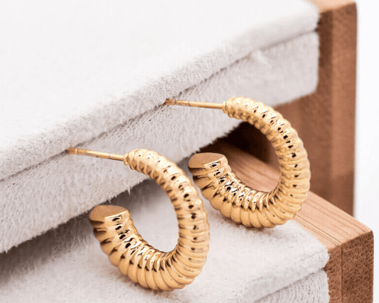 Posh Ατσάλινα σκουλαρίκια - Lilah jewellery boutique 