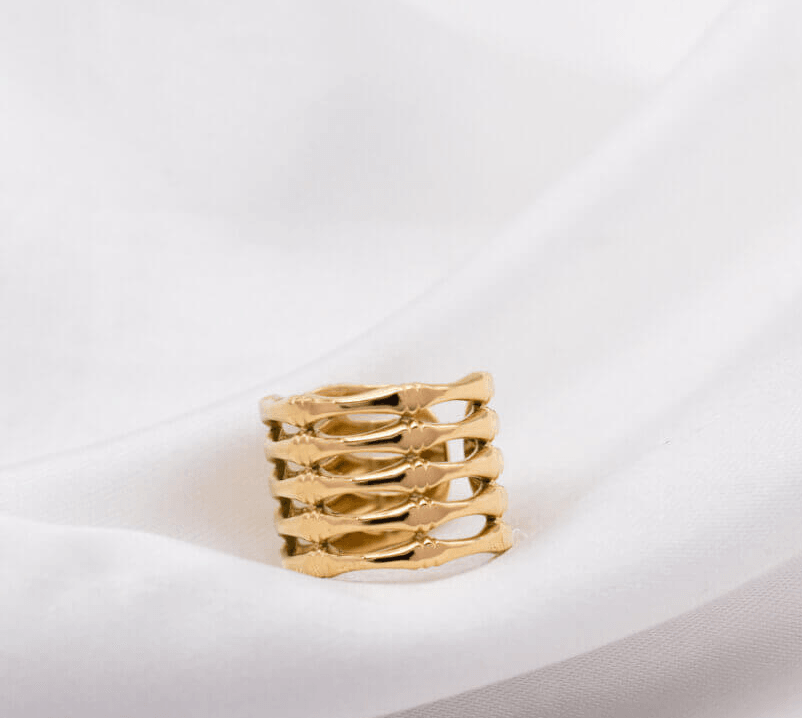 Gwen Ατσάλινo δαχτυλίδι - Lilah jewellery boutique 