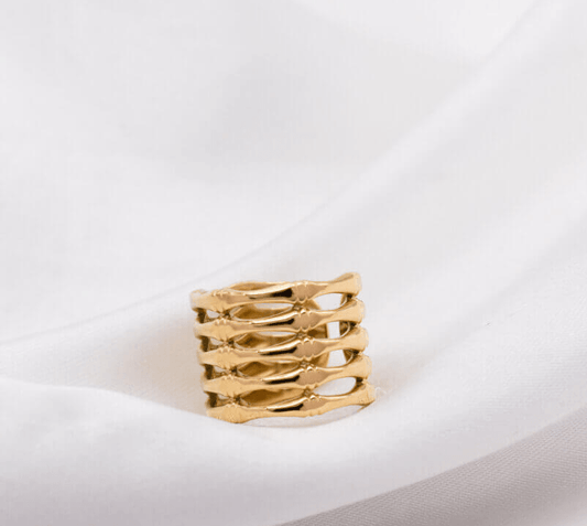 Gwen Ατσάλινo δαχτυλίδι - Lilah jewellery boutique 
