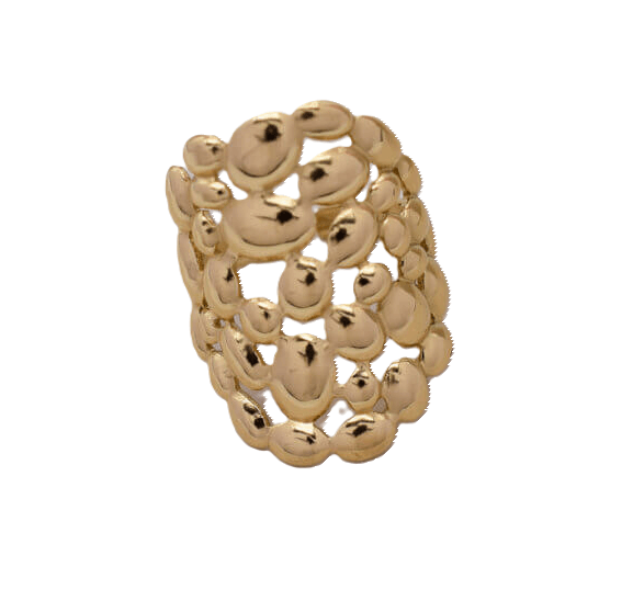 Bubble Ατσάλινo δαχτυλίδι - Lilah jewellery boutique 