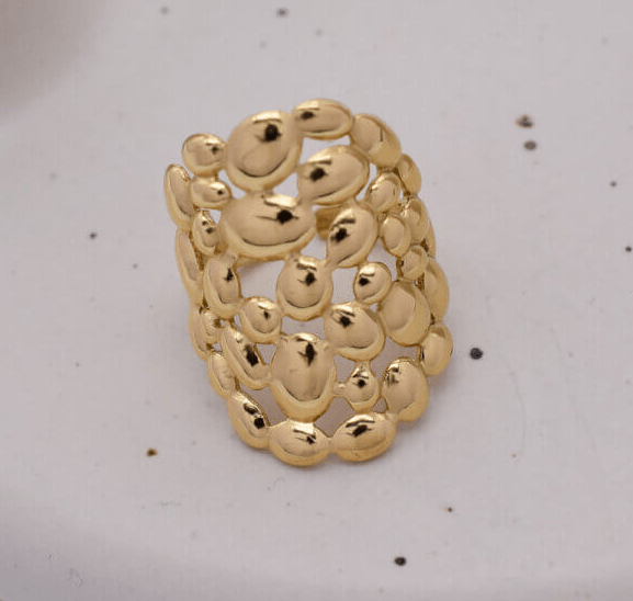 Bubble Ατσάλινo δαχτυλίδι - Lilah jewellery boutique 