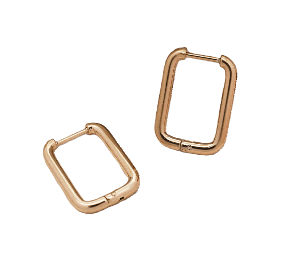 Annabelle ατσάλινα σκουλαρίκια κρίκοι - Lilah jewellery boutique 