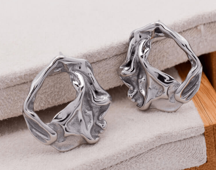 Cliff Ατσάλινα σκουλαρίκια - Lilah jewellery boutique 