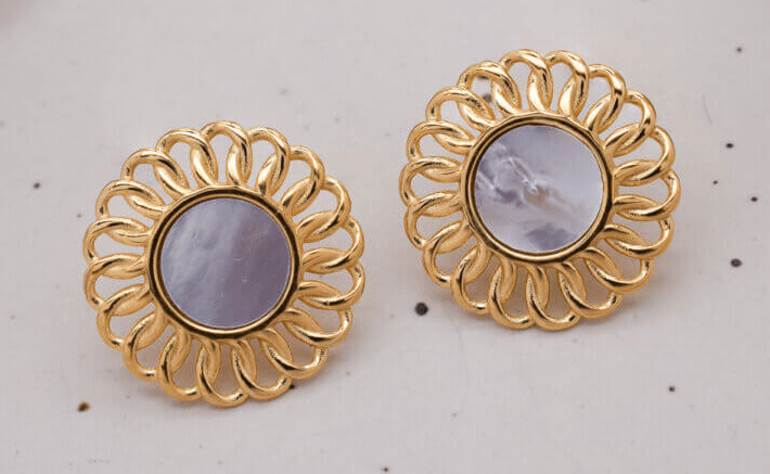 Lilly Ατσάλινα σκουλαρίκια - Lilah jewellery boutique 