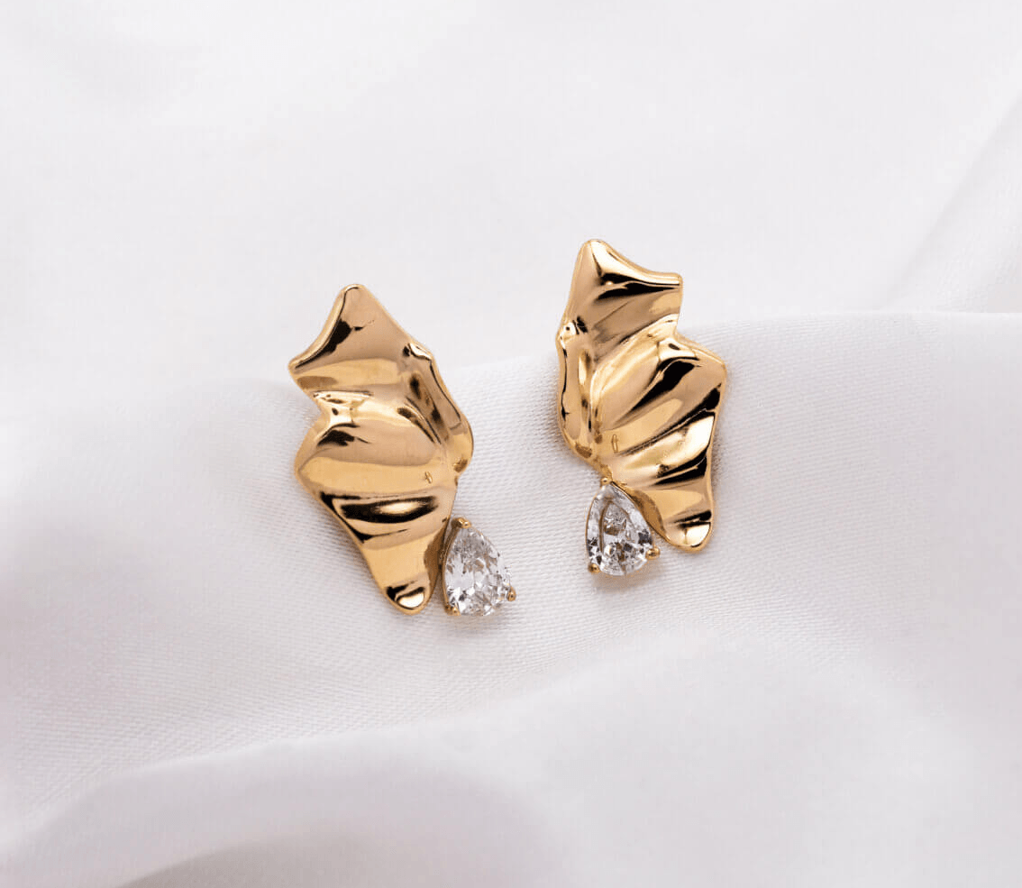 Sparkle Ατσάλινα σκουλαρίκια - Lilah jewellery boutique 