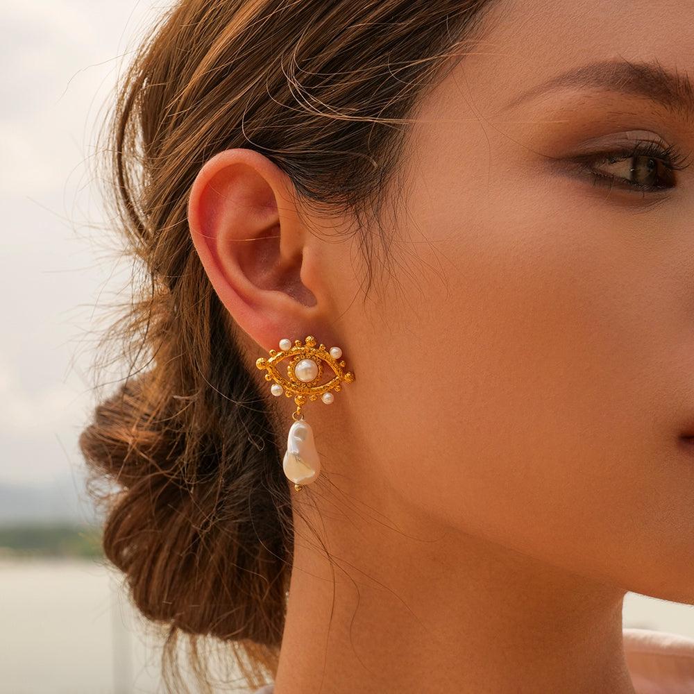 Ατσάλινα σκουλαρίκια Citra - Lilah jewellery boutique 