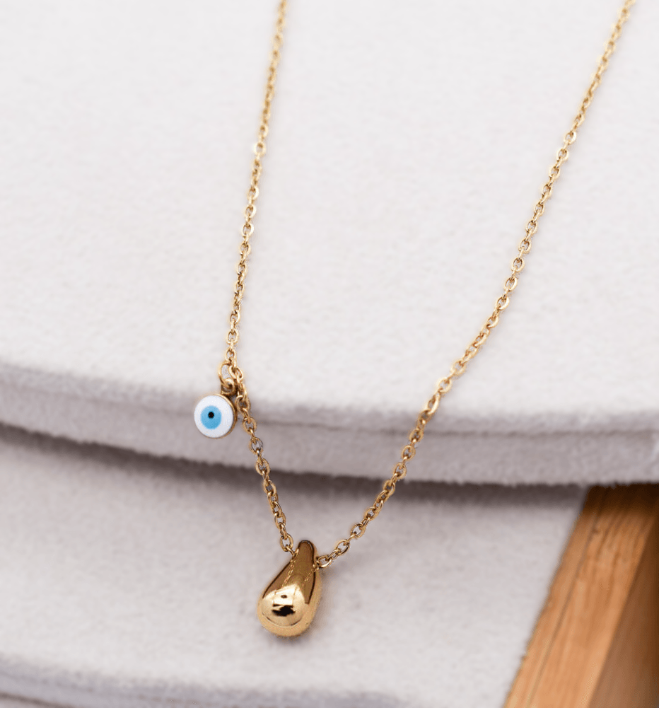 Drape Ατσάλινo Κολιέ - Lilah jewellery boutique 