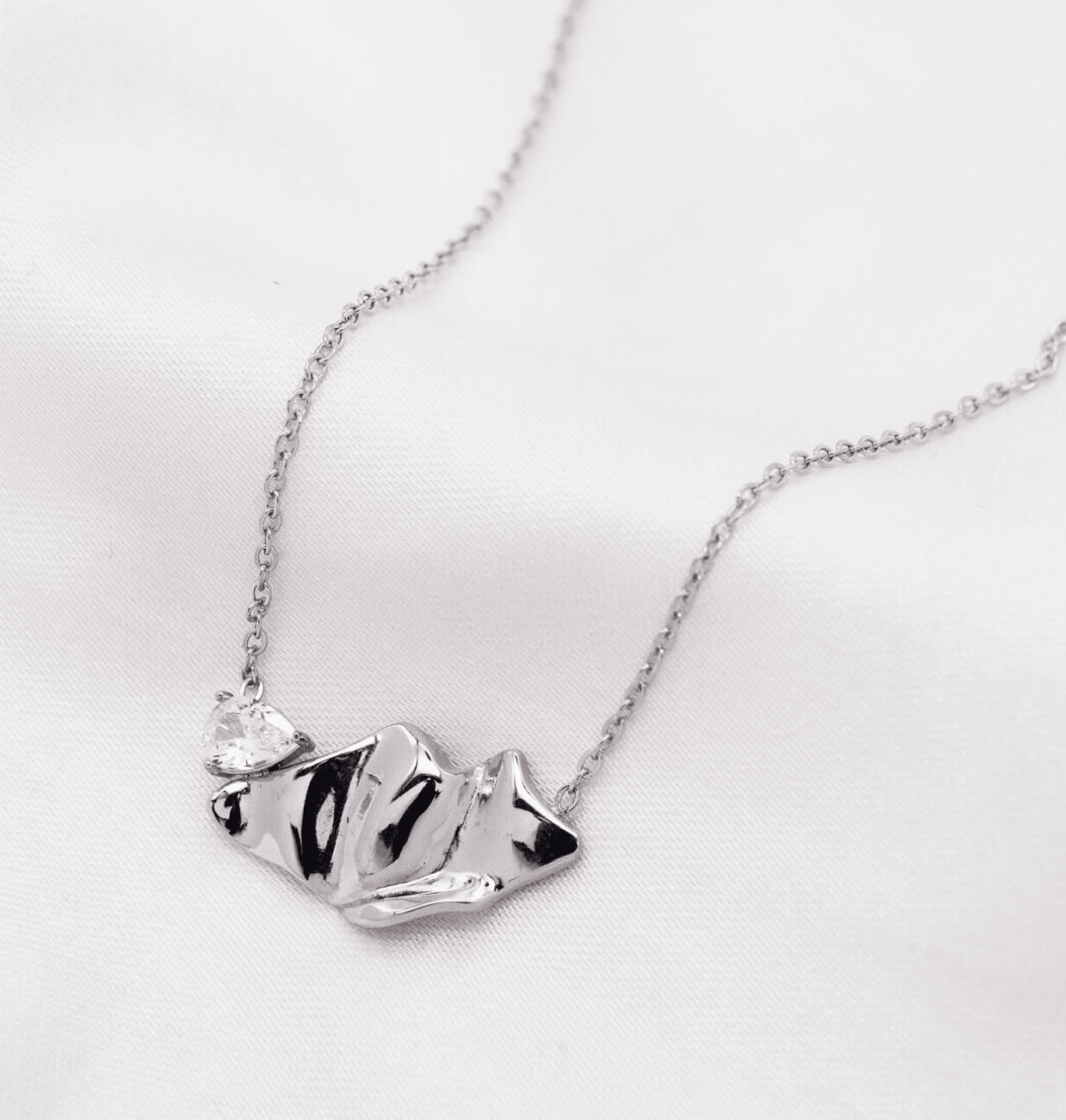 Sparkle Ατσάλινo Κολιέ - Lilah jewellery boutique 