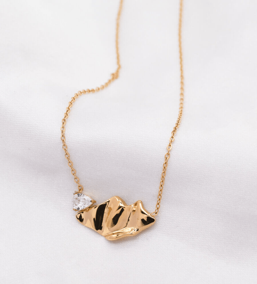 Sparkle Ατσάλινo Κολιέ - Lilah jewellery boutique 