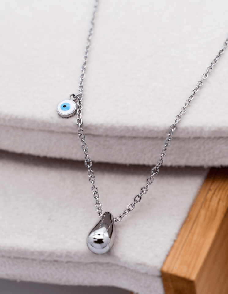 Drape Ατσάλινo Κολιέ - Lilah jewellery boutique 