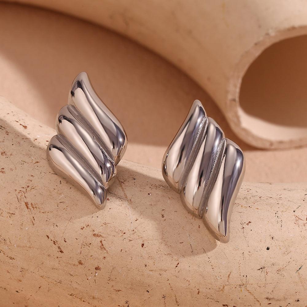 Ατσάλινα σκουλαρίκια Angel - Lilah jewellery boutique 