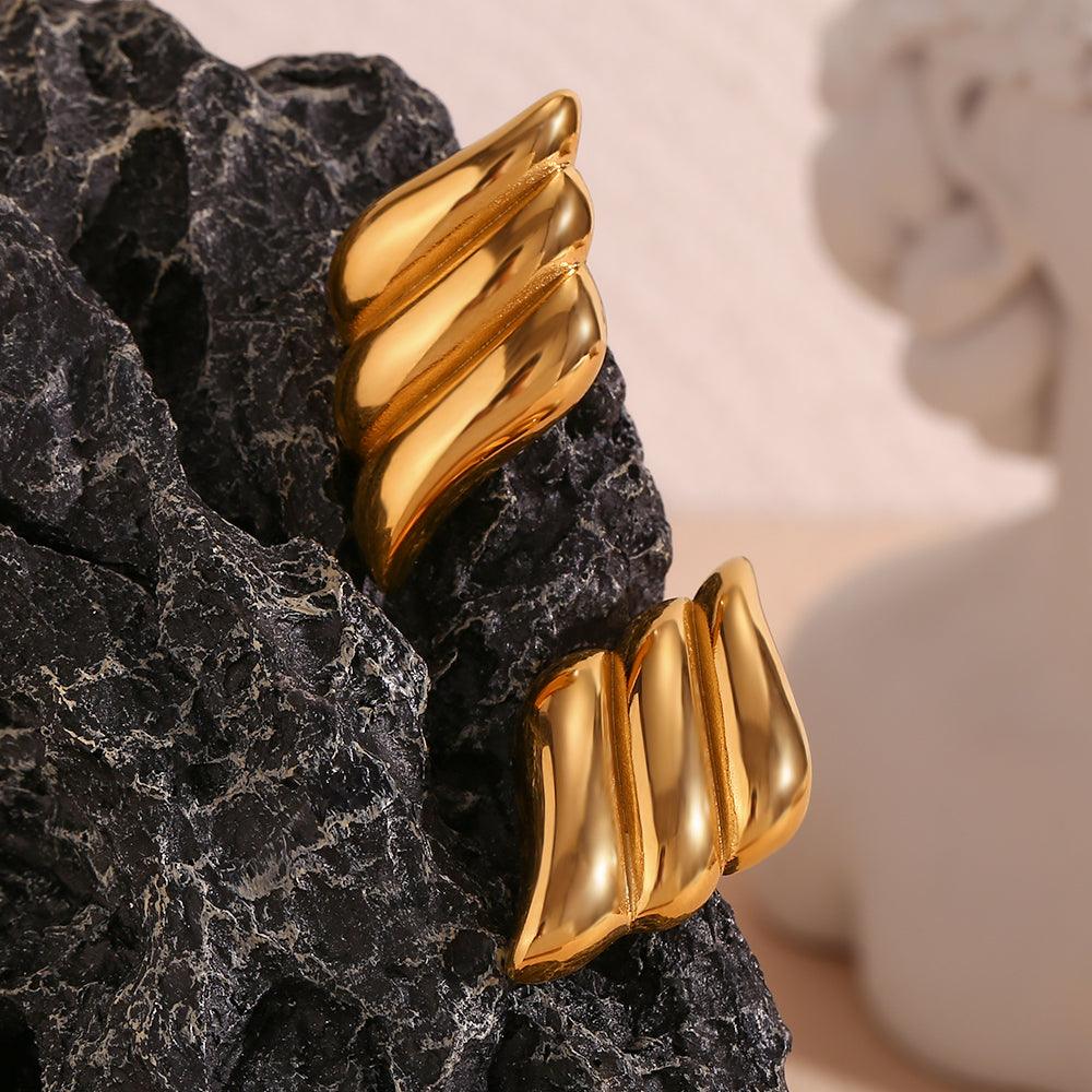 Ατσάλινα σκουλαρίκια Angel - Lilah jewellery boutique 
