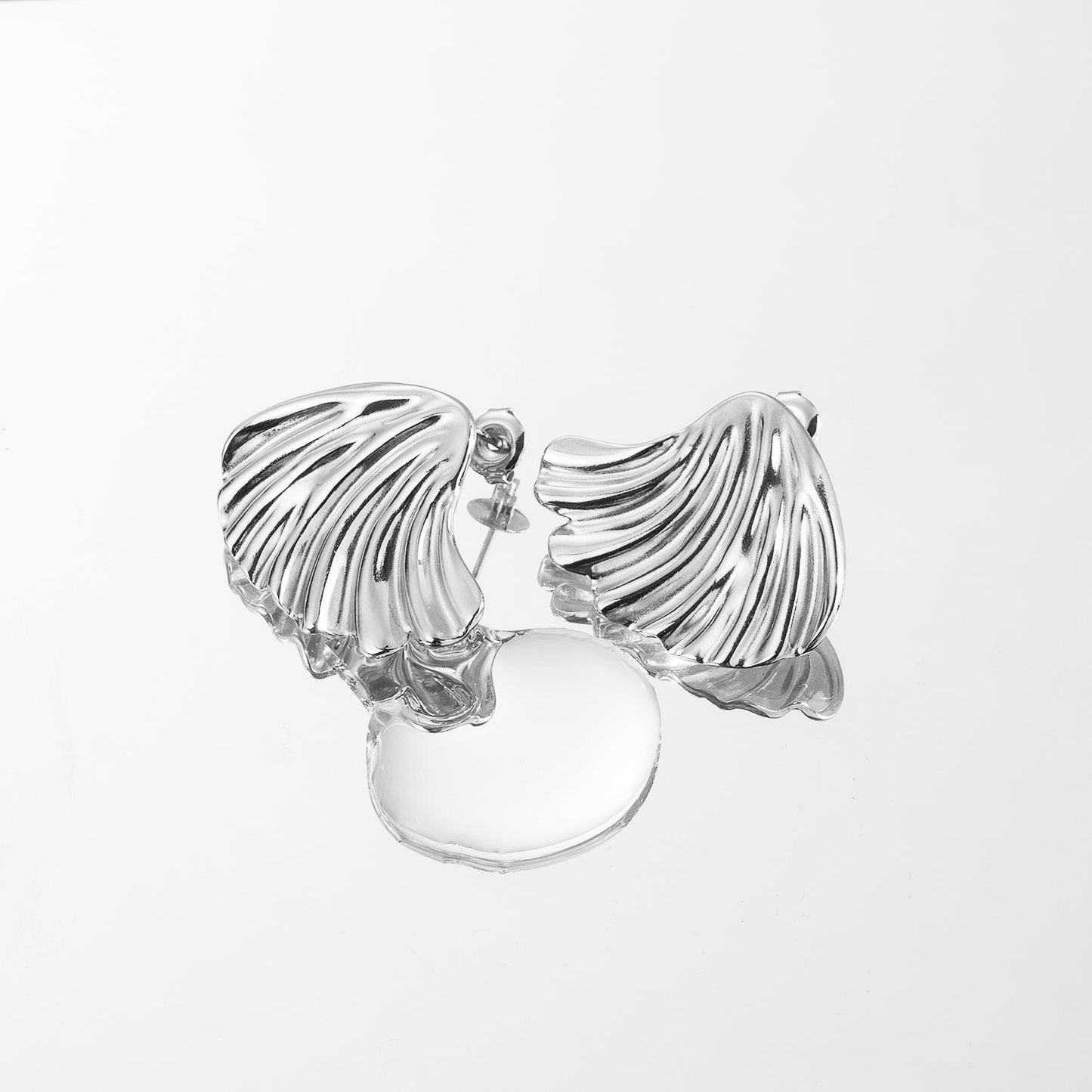 Ατσάλινα σκουλαρίκια Wing - Lilah jewellery boutique 