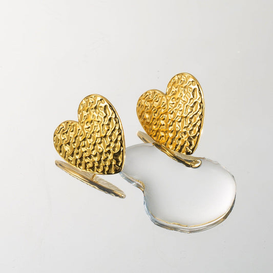 Ατσάλινα σκουλαρίκια Hart - Lilah jewellery boutique 