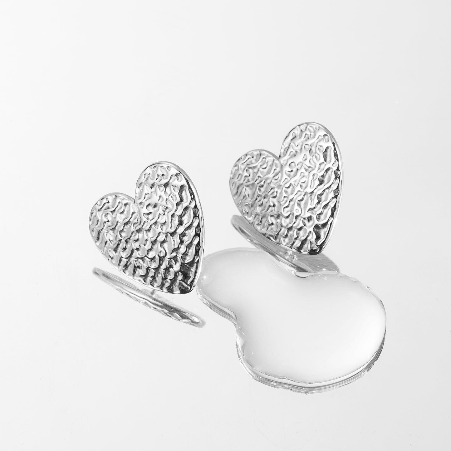 Ατσάλινα σκουλαρίκια Hart - Lilah jewellery boutique 
