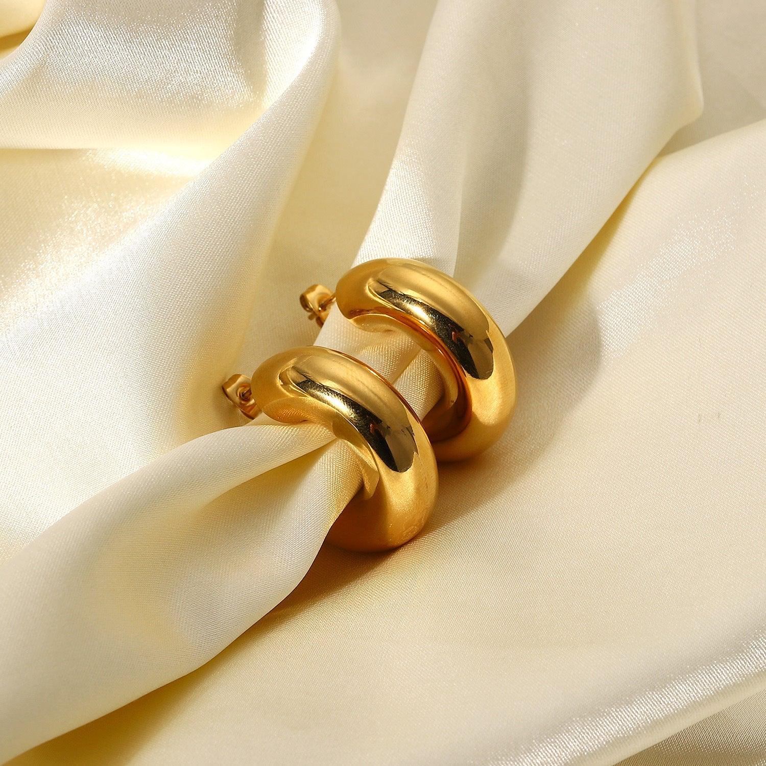 Ατσάλινα σκουλαρίκια Clasic - Lilah jewellery boutique 