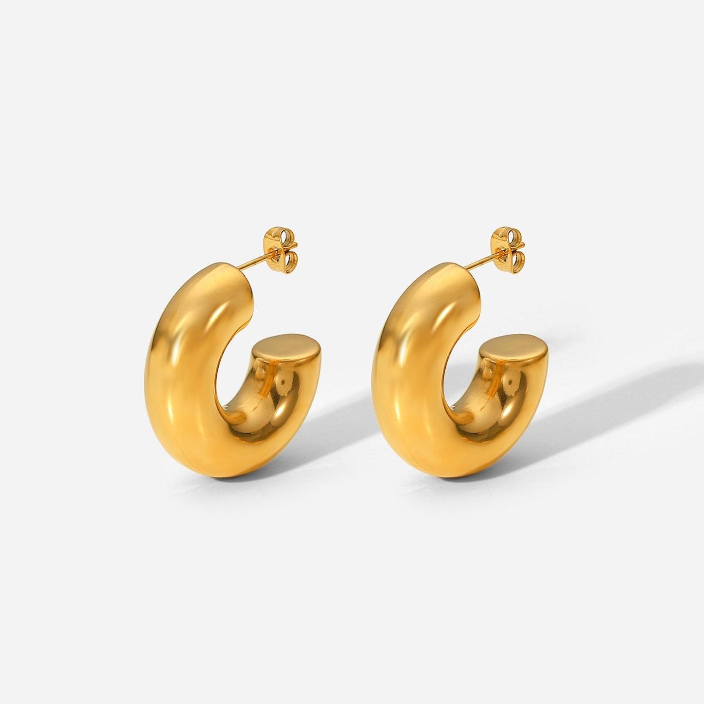 Ατσάλινα σκουλαρίκια Clasic - Lilah jewellery boutique 