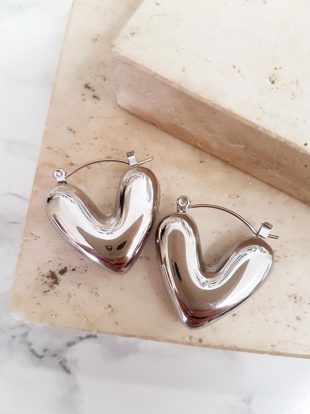 Ατσάλινα σκουλαρίκια Myka - Lilah jewellery boutique 