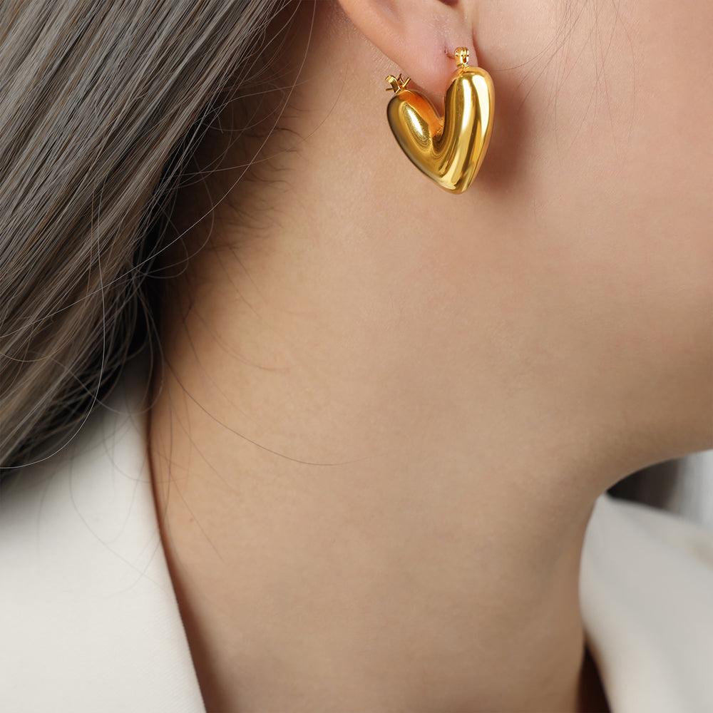 Ατσάλινα σκουλαρίκια Myka - Lilah jewellery boutique 
