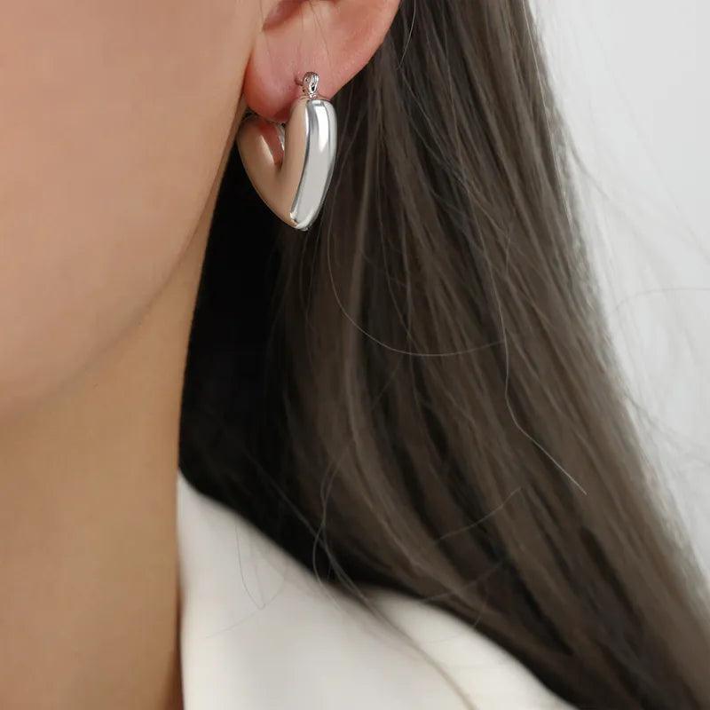 Ατσάλινα σκουλαρίκια Myka - Lilah jewellery boutique 