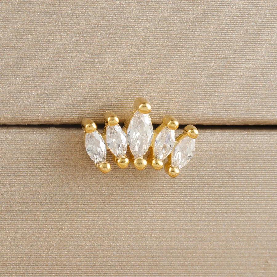 1 Piece Elegant Classic Style Geometric Bee Plating 304 Stainless Steel Artificial Pearls Zircon Drop Earrings Ear Studs - Lilah jewellery boutique 