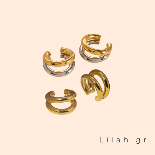 Σκουλαρίκια ear cuff ανοξείδωτο ατσάλι 1 ΤΕΜ #LH1012