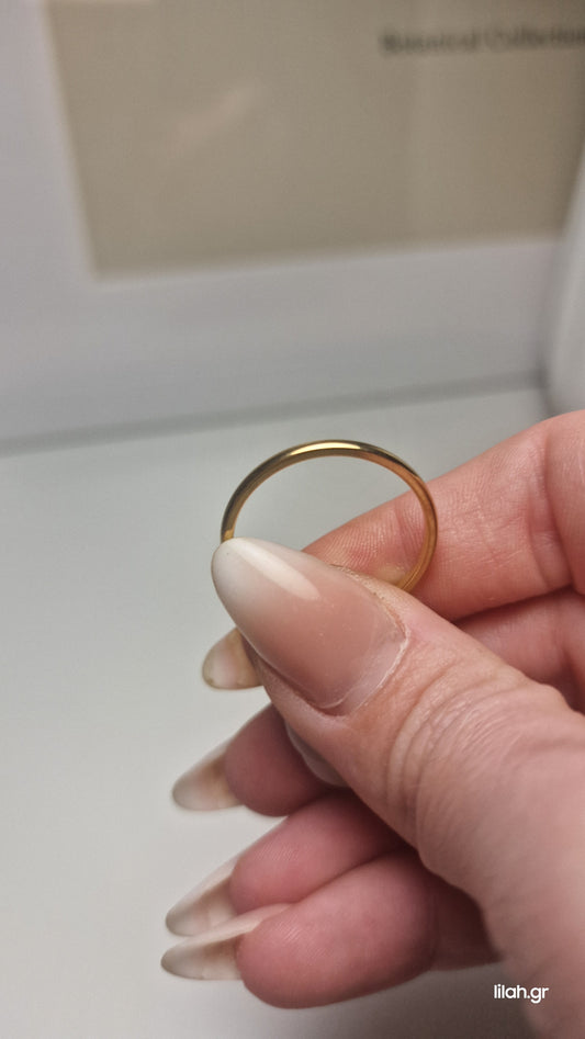 Βέρα ανοξείδωτο ατσάλι 2mm σε 2 χρώματα