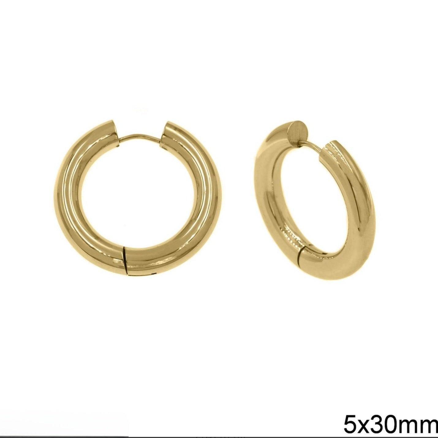 Σκουλαρίκια κρίκοι little hoop - Lilah jewellery boutique 