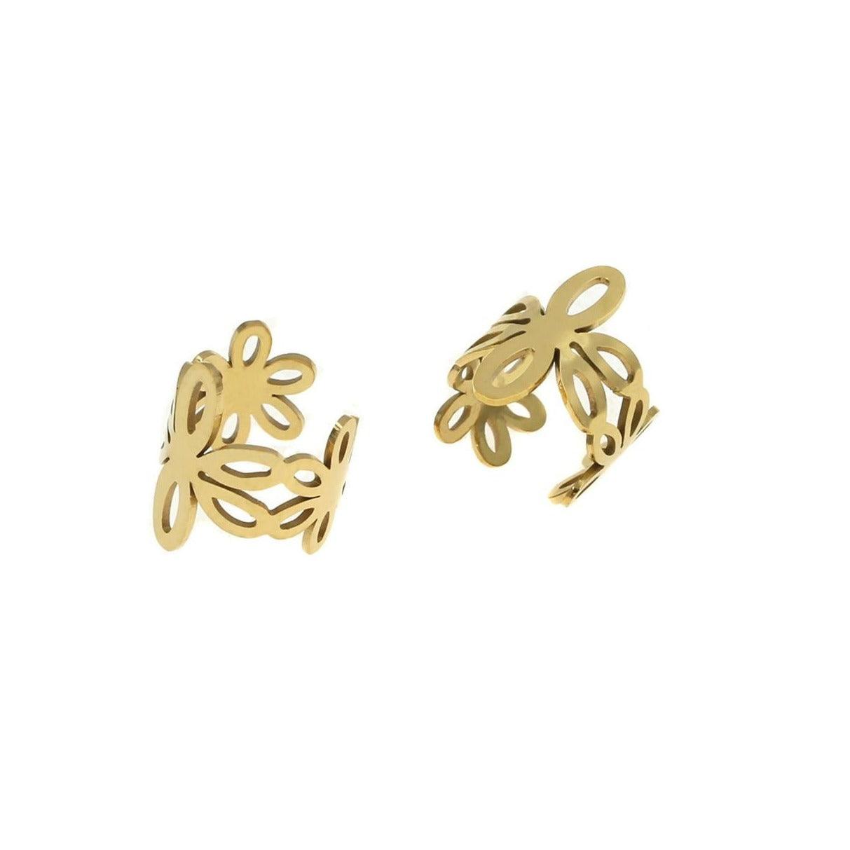 Flora ατσάλινο ear cuff - Lilah jewellery boutique 