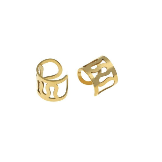 Wave ατσάλινο ear cuff - Lilah jewellery boutique 