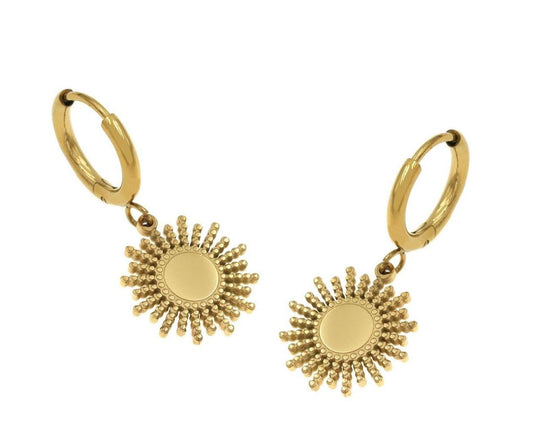 Alkyra ατσάλινο σκουλαρίκι κρεμαστό - Lilah jewellery boutique 