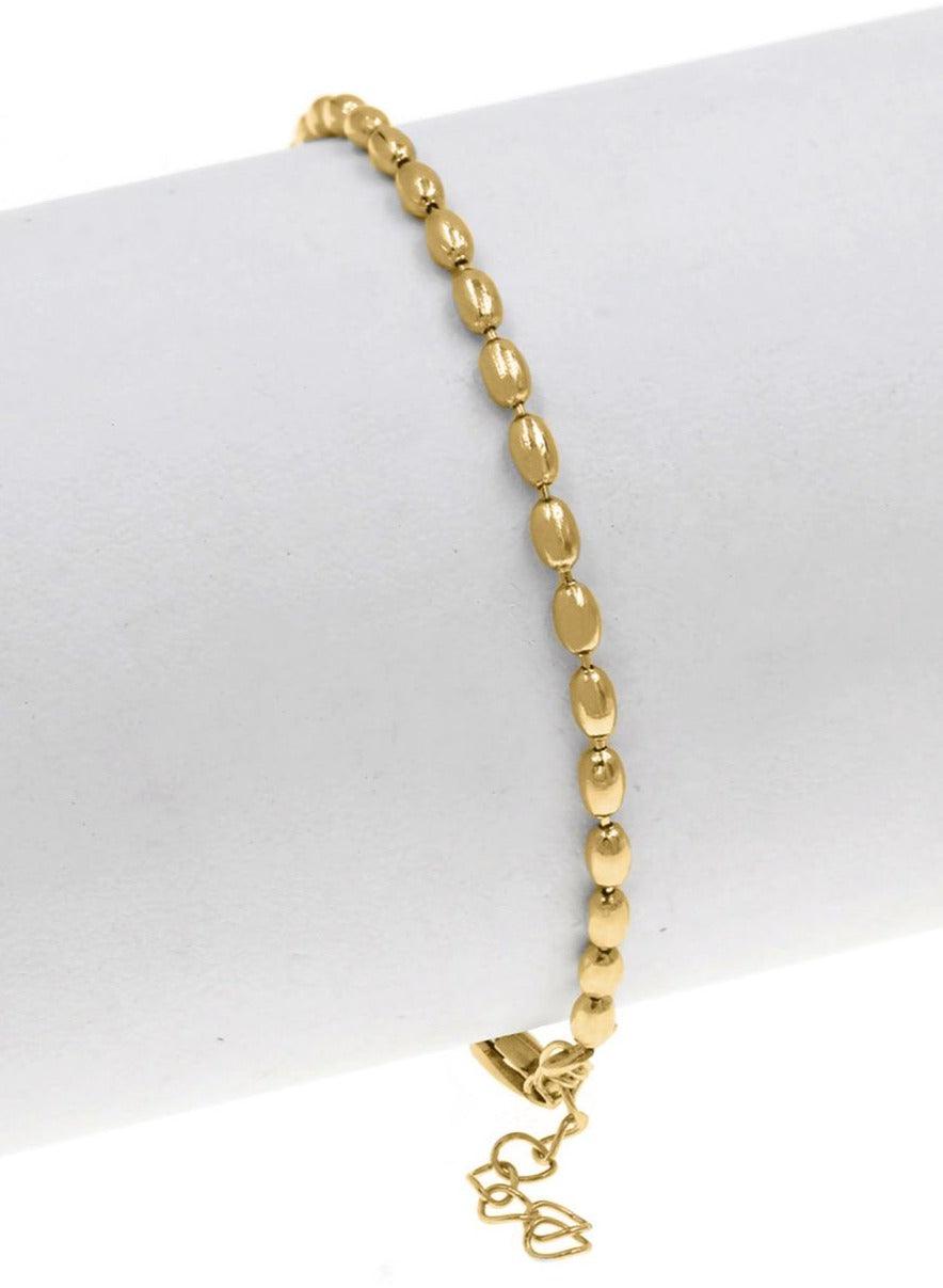 Rice Ατσάλινο βραχιόλι με μπιλάκια - Lilah jewellery boutique 