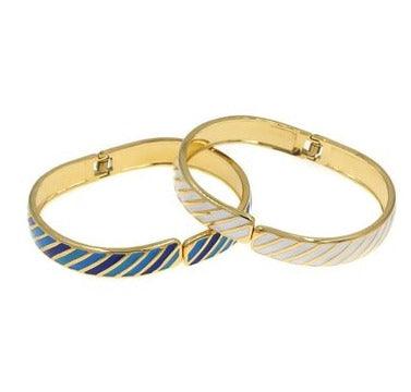Inlay χρυσό βραχιόλι με σμάλτο - Lilah jewellery boutique 